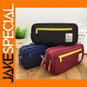 Large Capacity Pencil Case with Zipper Compartments