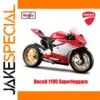 Maisto 1:18 Red and White Motorcycle Model