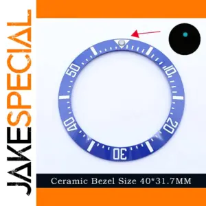 40mm Sloping Blue-Green Ceramic Watch Bezel
