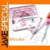 8-Piece Pink Compasses Ruler Kit