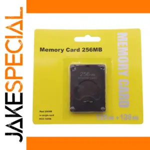 256MB Black Memory Card for PS1 PS2