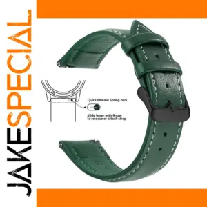 Genuine Leather Watch Band for Samsung & Garmin