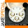 29mm White VK63 Movement Watch Dial