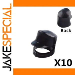 Miniature Black Military Hats Set of 10