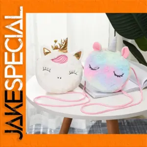 Plush Unicorn Shoulder Bag for Girls