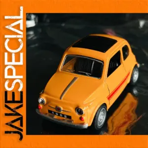 Miniature Alloy Sports Car Model in Orange