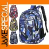 Vibrant 16-Inch Laptop Backpack with Geometric Pattern
