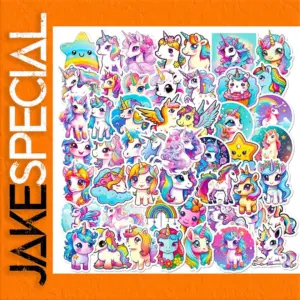 Unicorn PVC Sticker Set - 10, 30 or 50 Pieces