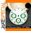 29mm VK63 Green Luminous Watch Dial
