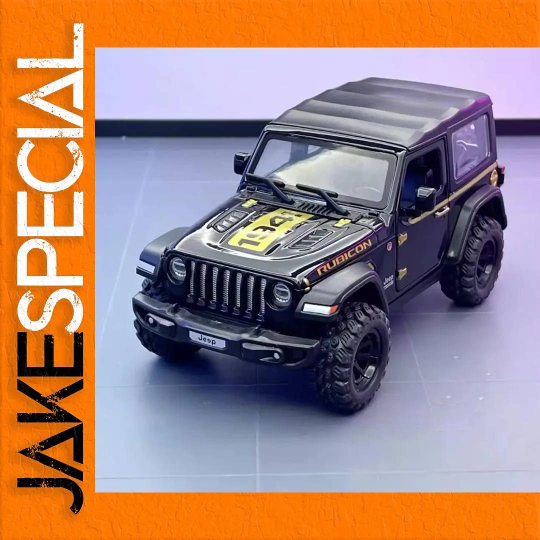 Voiture Miniature Jeep Wrangler Diecast 7 Cm - Couleur Gris Foncé - JakeSpecial - Neuf