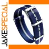 Navy Blue Nylon Watch Band for Traditional Watches