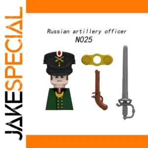 Russian Artillery Officer Toy Figure Set