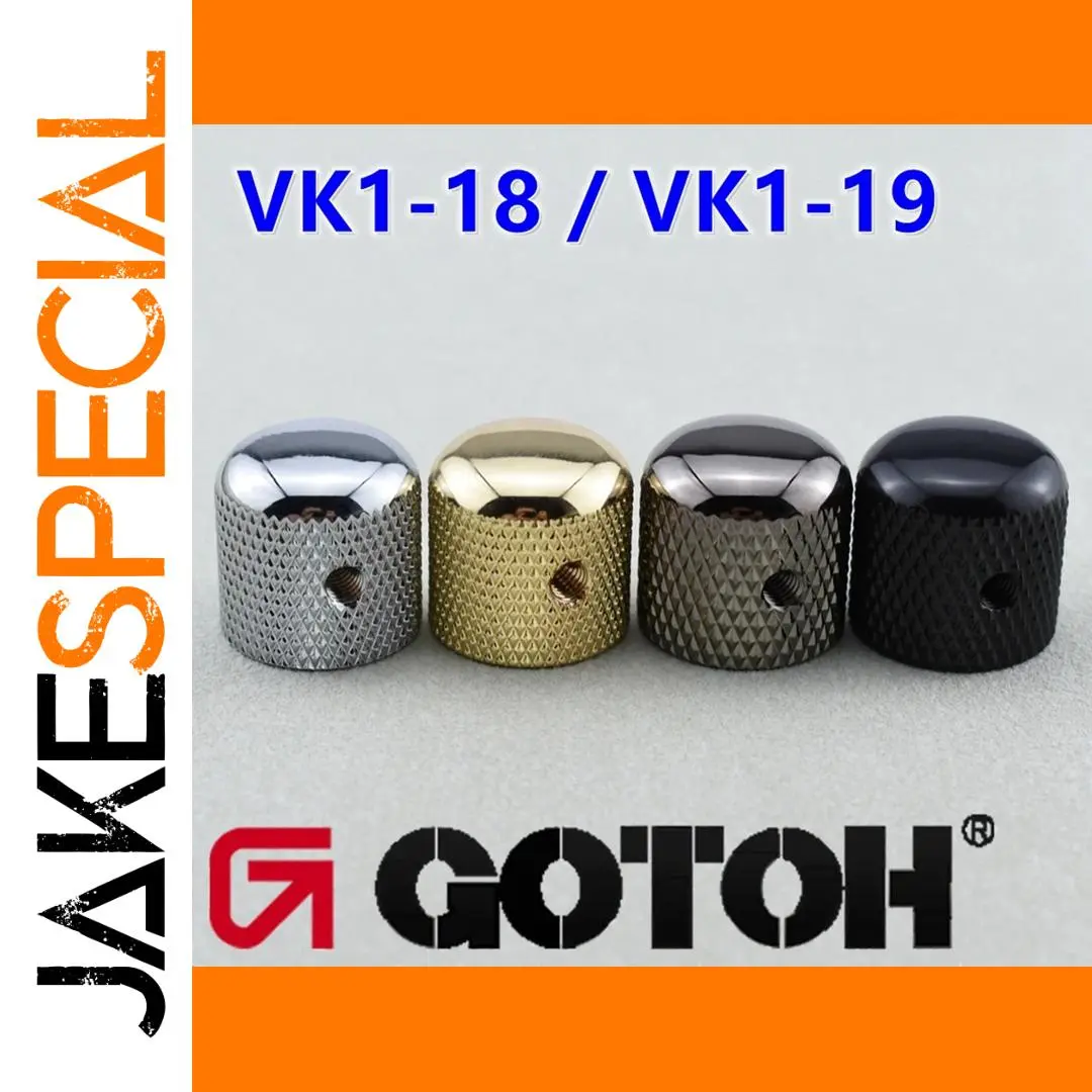 GOTOH Dome Brass Knob VK1-18 VK1-19 for Guitar 1 GOTOH Dome Brass Knob VK1-18 VK1-19 for Guitar