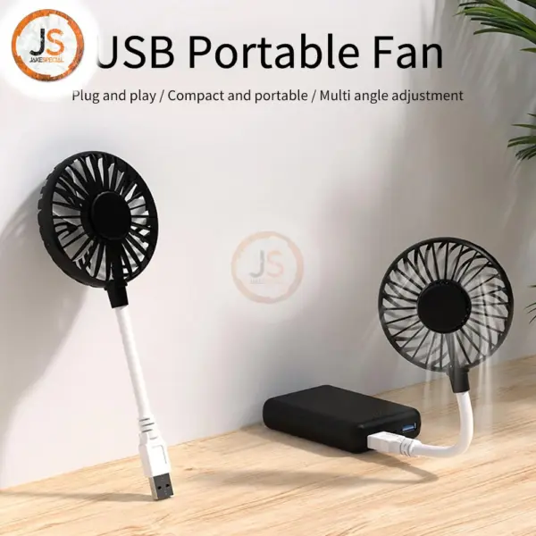 Compact USB Desk Fan with Gooseneck Design - Image 5