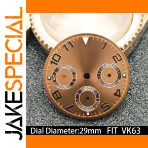 VK63 29mm Brown Dial for Men’s Watches