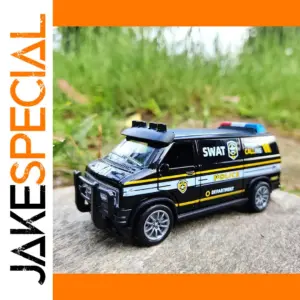 Diecast Police Van Model with Light Bars