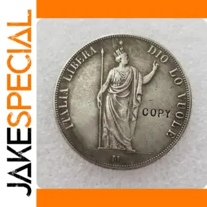 Italian States 1848 5 Lire Replica Coin