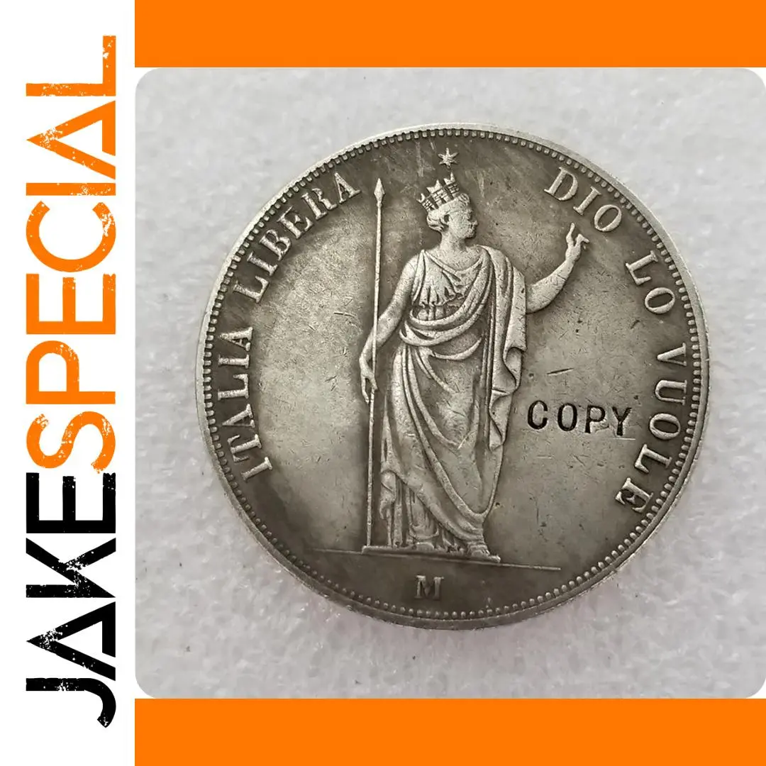 Italian States 1848 5 Lire Replica Coin 1 Italian States 1848 5 Lire Replica Coin