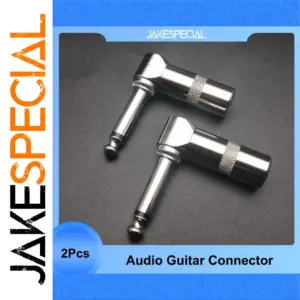 Set of 2 Straight 6.35mm Guitar Connectors