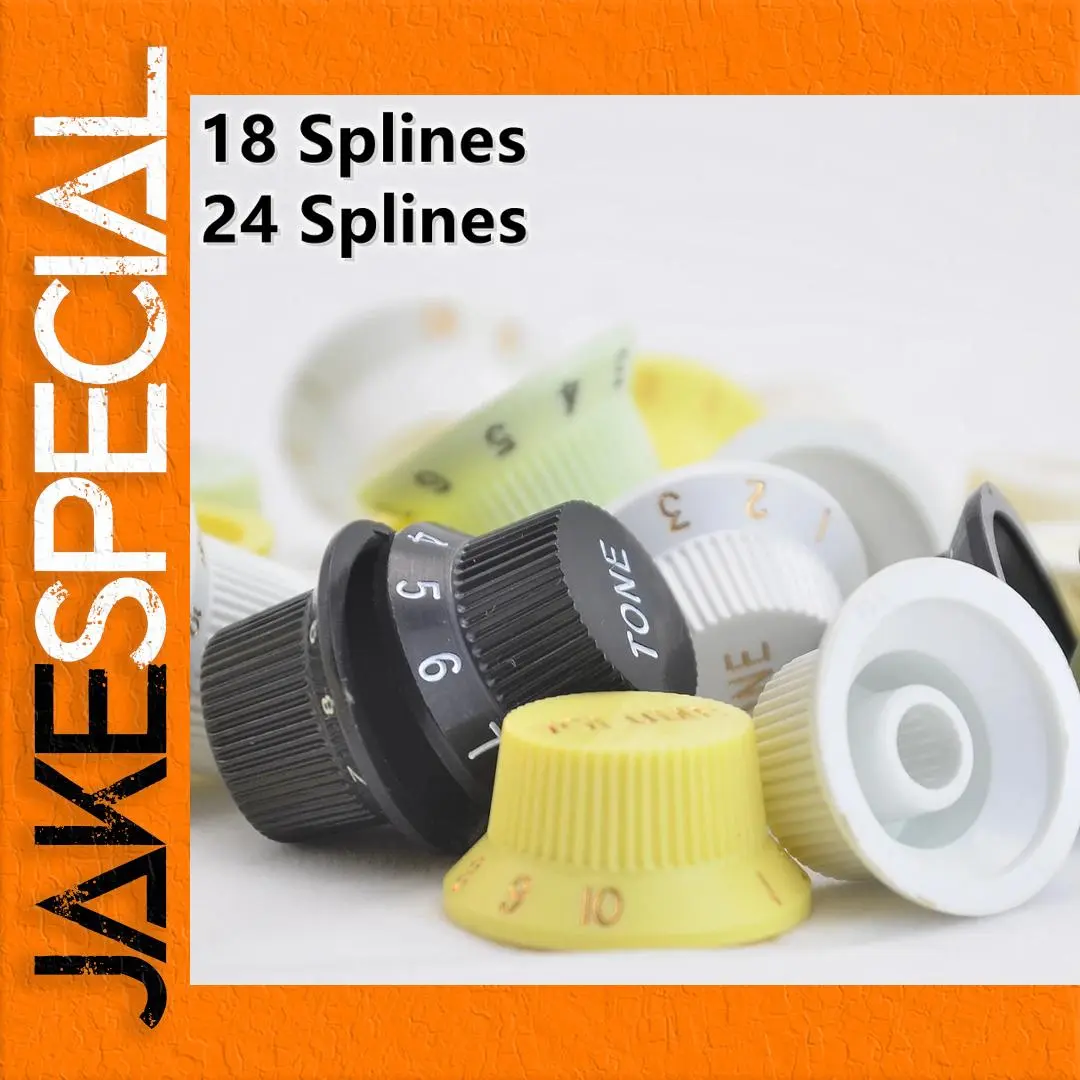 Stratocaster Control Knob Set - 18/24 Spline 1 Stratocaster Control Knob Set - 18/24 Spline