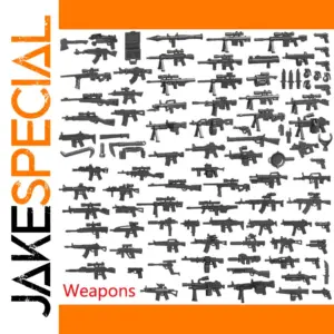 Miniature Military Weapons Set for Minifigures