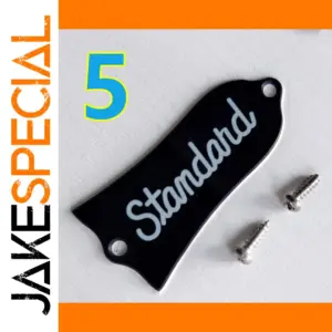 Black and White Electric Guitar Truss Rod Cover