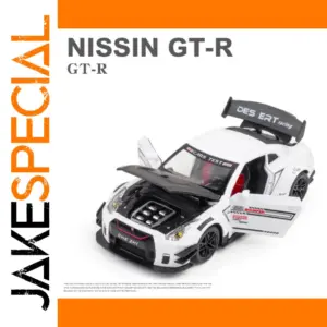1:24 White Nissan GT-R Diecast Model Car