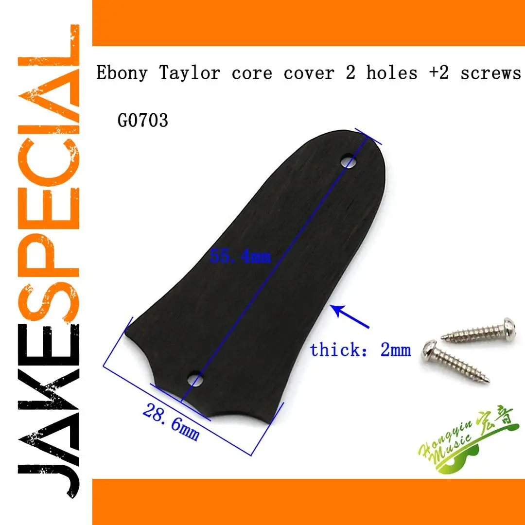 Ebony Truss Rod Cover for LP SG Guitars 1 Ebony Truss Rod Cover for LP SG Guitars