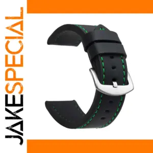 Sport Vintage Black Watch Strap 18-24mm