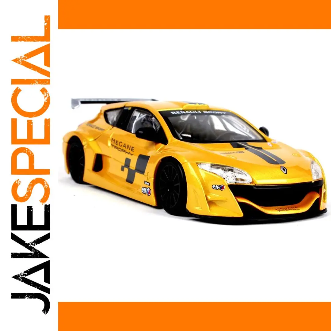 Renault Megane Yellow Diecast Model 1:24 Scale 1 Renault Megane Yellow Diecast Model 1:24 Scale
