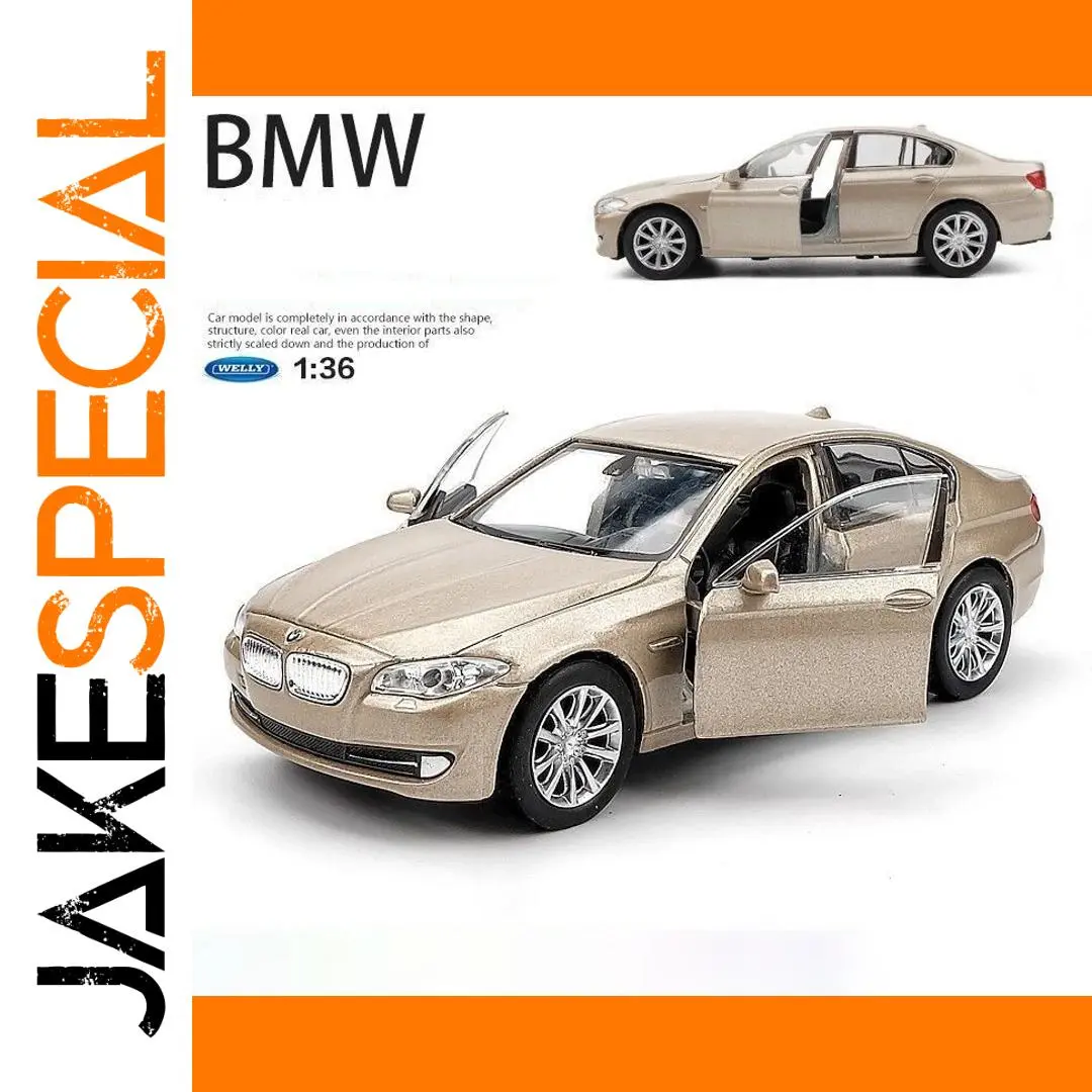 WELLY 1:36 BMW 535 Diecast Model Car Gold 1 WELLY 1:36 BMW 535 Diecast Model Car Gold