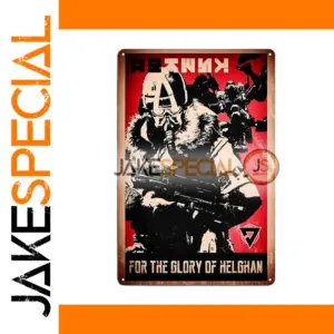 Vintage Metal Tin Sign Retreat Glory of Helghan