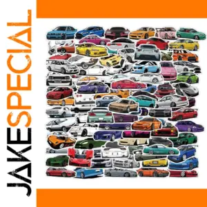100 Car-Themed Stickers for Personalization