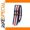 Woven Nylon Watch Strap with Stripes 18-24mm