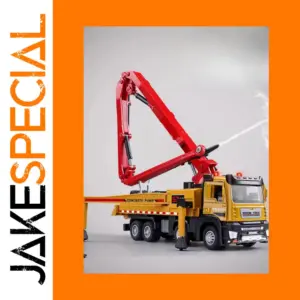 1:32 Yellow Concrete Pump Truck Toy Model
