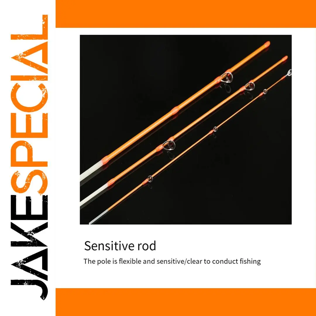 Ultralight Carbon Fiber Fishing Rod Orange White 1 Ultralight Carbon Fiber Fishing Rod Orange White