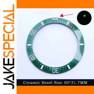 40mm Sloping Blue-Green Ceramic Watch Bezel
