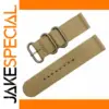 Khaki Nylon NATO Watchband Strap 18-24mm
