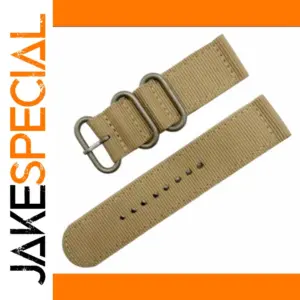 Khaki Nylon NATO Watchband Strap 18-24mm