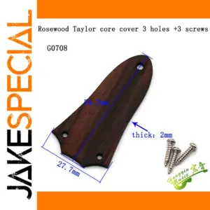 Rosewood Guitar Truss Rod Cover with Screws