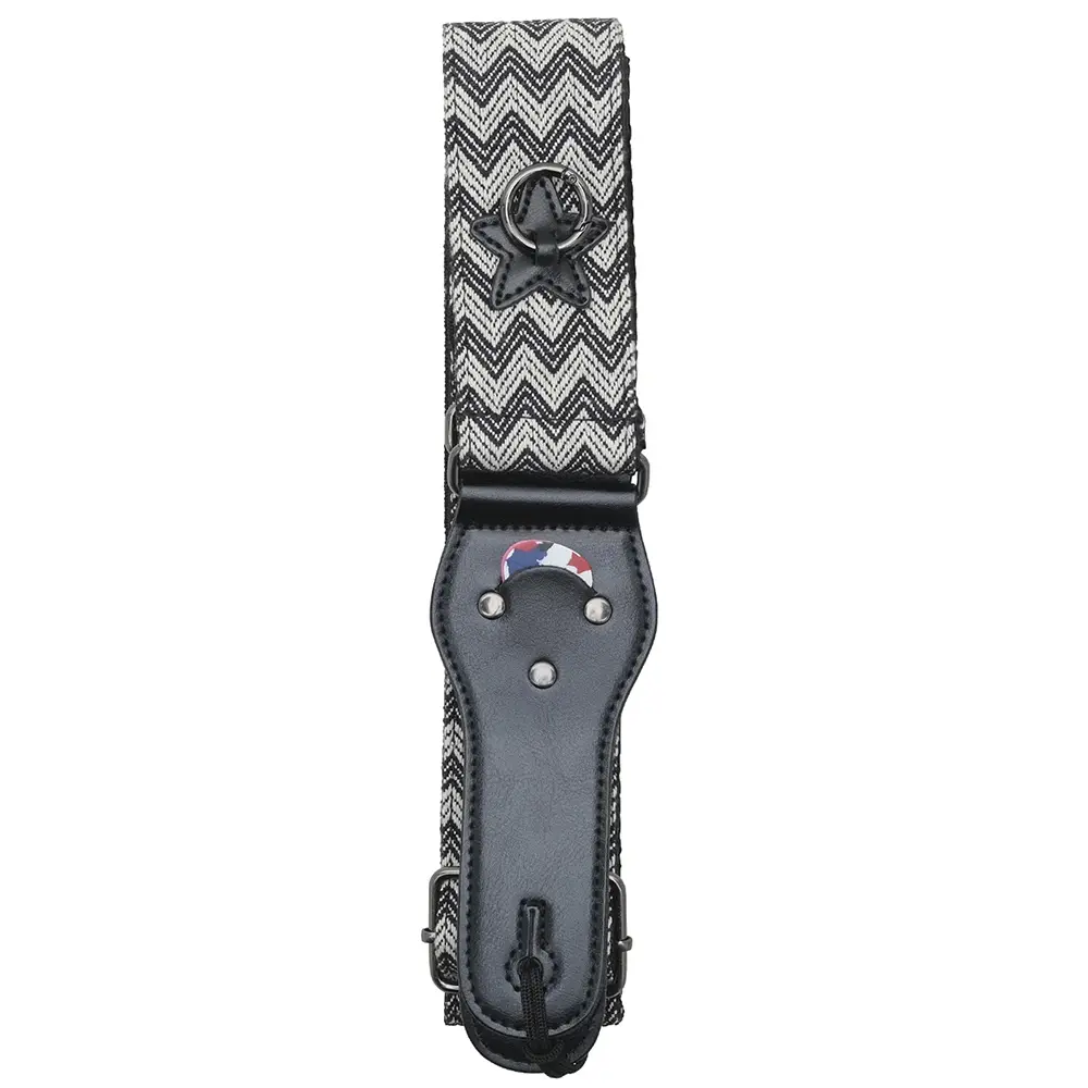 Herringbone Pattern Electric Guitar Strap 2 Herringbone Pattern Electric Guitar Strap - Image 2