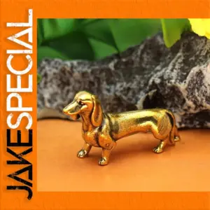 Retro Copper Dachshund Brass Statue Decor