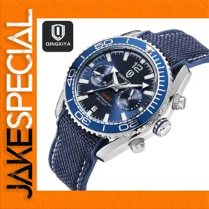 Men's Quartz Watch with Deep Blue Dial