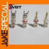 WBT Rhodium Plated Male Connectors Set of 4
