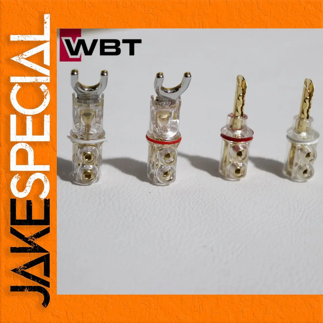 WBT Rhodium Plated Male Connectors Set of 4 1 WBT Rhodium Plated Male Connectors Set of 4