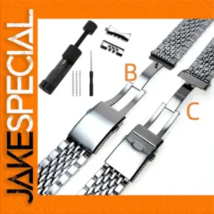 Adjustable Stainless Steel Watch Strap 21cm