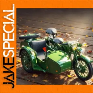 1/10 Scale Alloy Retro Motorcycle Model with Sidecar