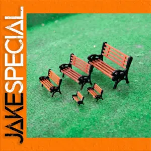 Miniature Park Chair Set for Diorama Layouts