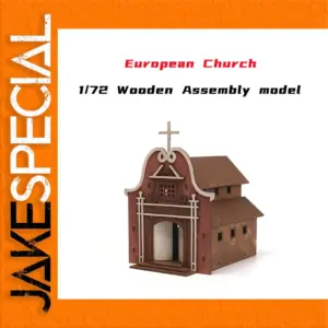 1/72 Scale European Church Wooden Puzzle Model