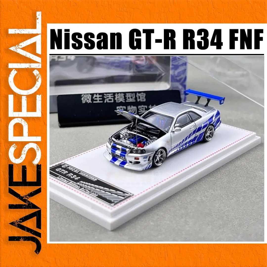 Nissan GT-R R34 FNF 1:64 Diecast Model 1 Nissan GT-R R34 FNF 1:64 Diecast Model